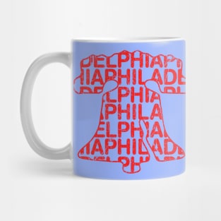 PHILADELPHIA LOVE PHILLY FAN LIBERTY BELL VINTAGE RED Mug